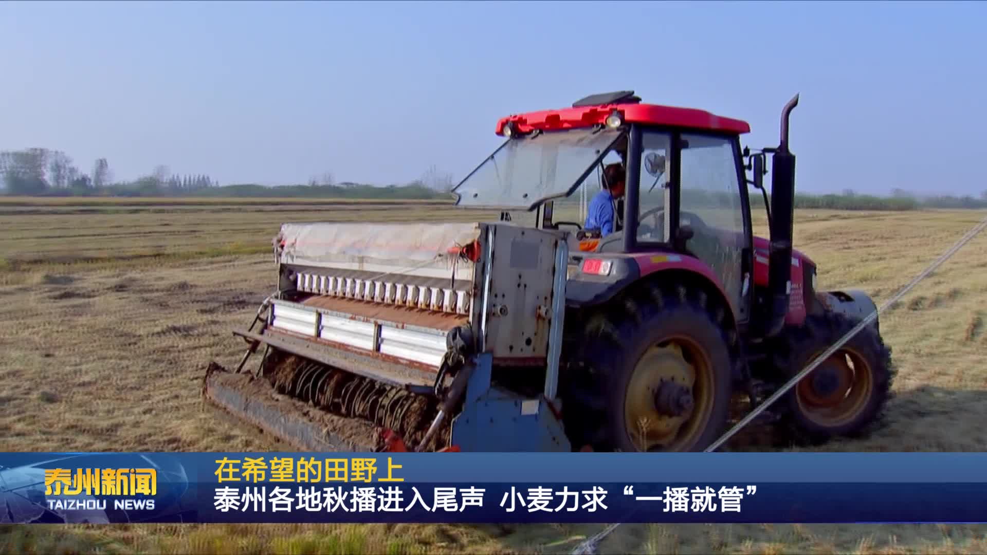 在希望的田野上  泰州各地秋播进入尾声 小麦力求“一播就管”